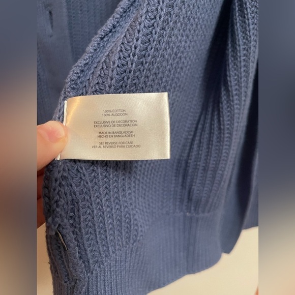 Gap - Women's Blue Soft Knit Button Front Cardigan Relaxed Fit - Size S - Picture 4 of 6